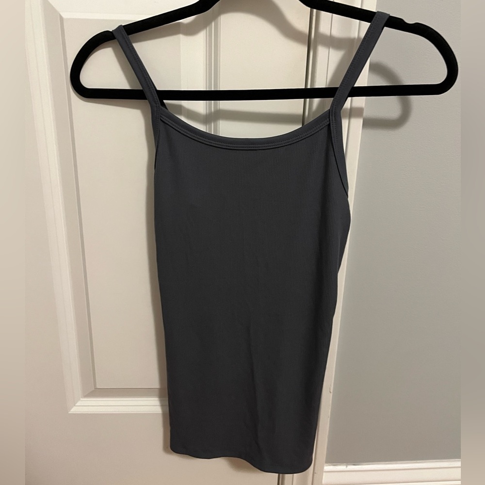 NWT- No Boundaries Ribbed Cami Tank (S)- Grey/Blue